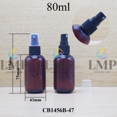 Chai vai tròn đầu phun sương sọc 80ml