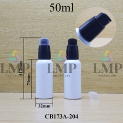 Chai vai tròn đầu xịt giọt nắp chụp mờ 50ml