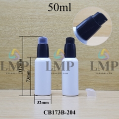 Chai vai tròn đầu xịt giọt nắp chụp mờ 50ml