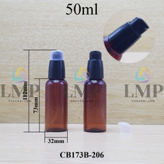 Chai vai tròn đầu xịt giọt nắp chụp mờ 50ml