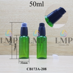 Chai vai tròn đầu xịt giọt nắp chụp mờ 50ml