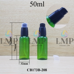 Chai vai tròn đầu xịt giọt nắp chụp mờ 50ml