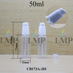 Chai vai tròn đầu xịt giọt nắp chụp mờ 50ml