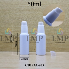 Chai vai tròn đầu xịt giọt nắp chụp mờ 50ml