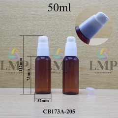 Chai vai tròn đầu xịt giọt nắp chụp mờ 50ml