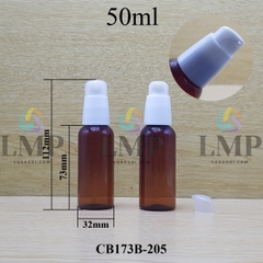 Chai vai tròn đầu xịt giọt nắp chụp mờ 50ml
