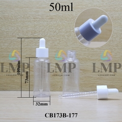 Chai vai tròn nắp bóp khoen nhựa trơn 50ml