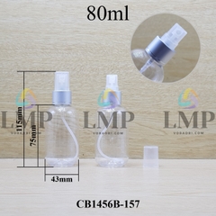 Chai vai tròn đầu phun sương xi 1 viền 80ml