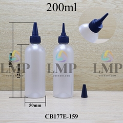 Chai 24g vai tròn nắp nhọn sọc 200ml