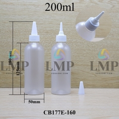 Chai 24g vai tròn nắp nhọn sọc 200ml