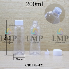 Chai 24g vai tròn nắp vặn tonner có núm 200ml