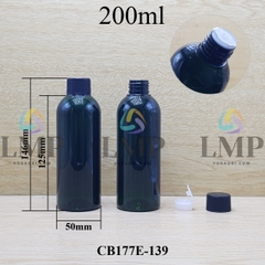 Chai 24g vai tròn nắp vặn sọc 200ml