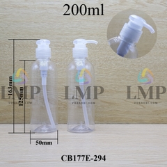 Chai 24g vai tròn vòi dài 200ml