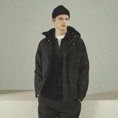 Hooded detachable field jacket S2UAW22201BKX