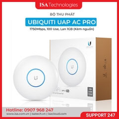 Bộ thu phát Ubiquiti UniFi UAP AC PRO 1750Mbps, 100 Use, Lan 1GB (Kèm nguồn)