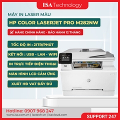 Máy in laser màu HP Color LaserJet Pro M282NW (In| A4| A5| USB| LAN| WIFI)