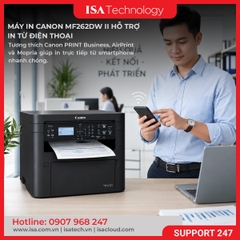 Máy In Laser Đa Chức Năng Canon MF262dw II (In, Scan, Copy, In Đảo Mặt, USB, Wifi, 24ppm)