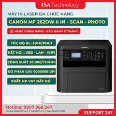 Máy In Laser Đa Chức Năng Canon MF262dw II (In, Scan, Copy, In Đảo Mặt, USB, Wifi, 24ppm)
