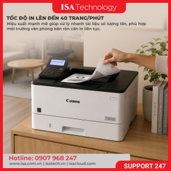 Máy In Laser trắng đen Canon LBP246DW 40ppm, In 2 mặt tự động, WiFi LAN USB, In điện thoại, 10.200 Trang hàng chính hãng