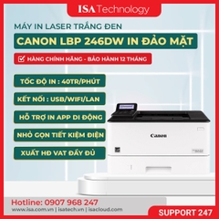Máy In Laser trắng đen Canon LBP246DW 40ppm, In 2 mặt tự động, WiFi LAN USB, In điện thoại, 10.200 Trang hàng chính hãng