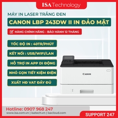 Máy in laser đen trắng Canon LBP243DW II (A4/A5/ Đảo mặt/ USB/ LAN/ WIFI)