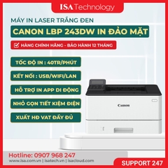 Máy in Laser trắng đen đa năng Canon LBP243DW in đảo mặt A4 A5 USB LAN WIFI