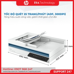 Máy Scan HP Scanjet Pro 2600 F1 20G05A (A4/A5/ Đảo mặt/ ADF/ USB)