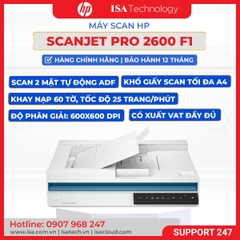 Máy Scan HP Scanjet Pro 2600 F1 20G05A (A4/A5/ Đảo mặt/ ADF/ USB)