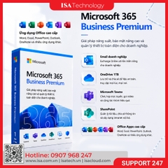 Microsoft 365 Business Premium - Gói 12 Tháng, Ứng Dụng Văn Phòng Đầy Đủ, Bảo Mật Cao