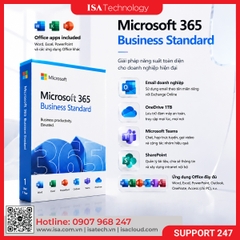 Microsoft 365 Business Standard - Gói 12 Tháng, Email Doanh Nghiệp, Lưu Trữ Đám Mây
