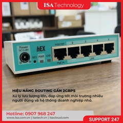 Thiết bị cân bằng tải router MikroTik RB750Gr3 (hEX) chịu tải 80 - 100 user ổn định hệ thống mạng