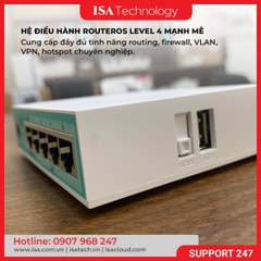 Thiết bị cân bằng tải router MikroTik RB750Gr3 (hEX) chịu tải 80 - 100 user ổn định hệ thống mạng
