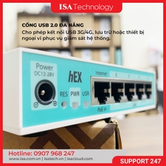 Thiết bị cân bằng tải router MikroTik RB750Gr3 (hEX) chịu tải 80 - 100 user ổn định hệ thống mạng
