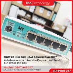 Thiết bị cân bằng tải router MikroTik RB750Gr3 (hEX) chịu tải 80 - 100 user ổn định hệ thống mạng