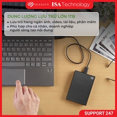Ổ cứng di động HDD Seagate One Touch 1TB/2TB STKY1000400 hỗ trợ Windows Mac hàng chính hãng