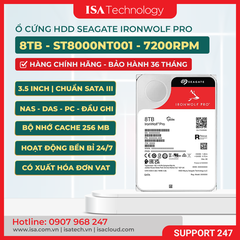 Ổ cứng HDD NAS Seagate Ironwolf Pro 8TB 3.5