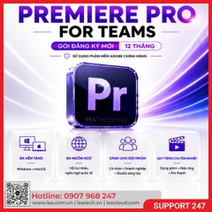 Phần mềm Premiere Pro for teams ALL Multiple Platforms Multi Asian Languages Subscription New 12 months