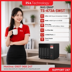 Thiết bị lưu trữ mạng Nas QNAP TS-473A-SW5T | 4 Khay ổ cứng