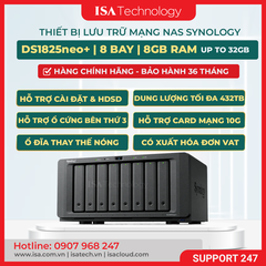 Thiết bị lưu trữ Nas Synology DS1825neo+ 8 bay