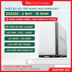 Thiết bị lưu trữ Nas Synology DS223J - 2bay ổ cứng
