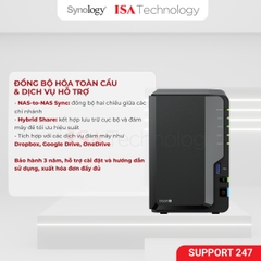Thiết bị lưu trữ NAS Synology DS225+ 2-bay ổ cứng bảo hành 36 tháng