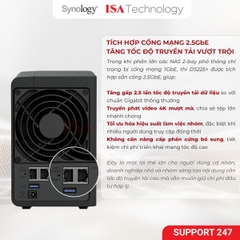 Thiết bị lưu trữ NAS Synology DS225+ 2-bay ổ cứng bảo hành 36 tháng