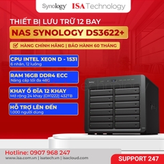 NAS Synology DS3622XS+ Thiết bị lưu trữ mạng 12 bay ổ cứng | ISA Technology