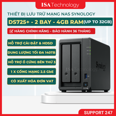 Thiết bị lưu trữ NAS Synology DS725+ 2-bay