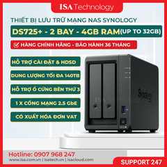 Thiết bị lưu trữ NAS Synology DS725+ 2-bay