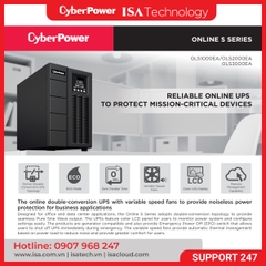 Bộ lưu điện UPS CyberPower OLS3000EA (Online/Tower/3000VA/2700W)