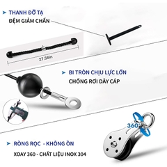 Ròng Rọc Tập Gym INOX 304 INFIT  Tập Gym Tại Nhà