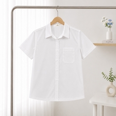 Áo sơ mi trắng bigsize 60kg - 100kg phom thiết kế của CHIANBIGSIZE phù hợp mặc đi học, đi làm