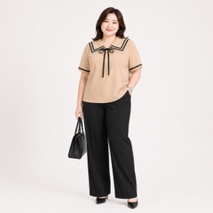Áo sơ mi bigsize 60kg - 95kg kiểu dáng cổ thuỷ thủ phù hợp mặc đi làm, đi học, đi chơi