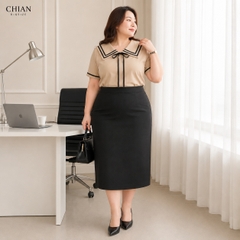 Áo sơ mi bigsize 60kg - 95kg kiểu dáng cổ thuỷ thủ phù hợp mặc đi làm, đi học, đi chơi